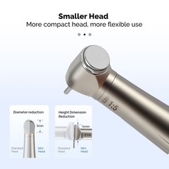 Dental 1:5 Increasing Electric LED Contra Angle Handpiece Mini Head 4 Spray USA