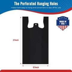 1000-2000 Thank You T-Shirt Bags 12″ x 6.5″ x 21″, Plastic Grocery Shopping Bags