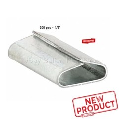 200 PACK Strapping Clip Push Seals 1/2″ Width Steel for Banding Pallet Straps