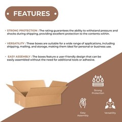 24 x 16 x 6″ Flat Corrugated Boxes, ECT-32 Brown Shipping/Moving Boxes 20/Bundle