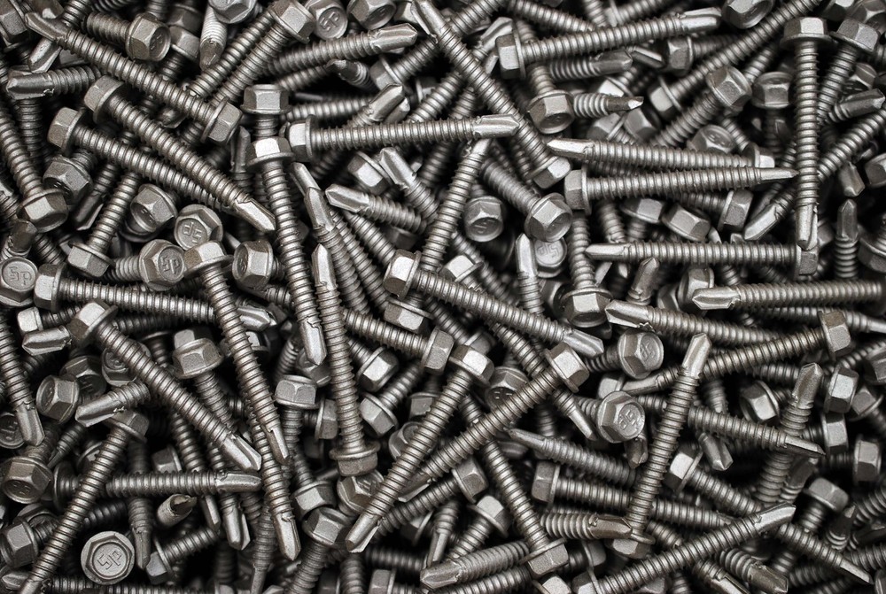 (250) Coated Outdoor Tek 1/4 x 2 Hex Washer Head Self-Drilling Screws IHW 1/4″