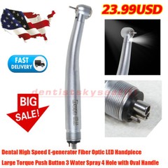 Burr E-generator Dental LED Fiber Optic High Speed Handpiece 4 hole UDM4