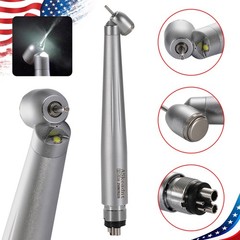 Dental 45 Degree 45° Angle LED E-generator High Speed Handpiece 4 holes ASkeadnt