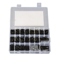 1590Pack M3 Hardware Assortment – Hex Button and Socket Head Bolts Nuts Washers