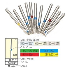 Dental FG Diamond Burs for High Speed Handpiece Friction Grip 5pcs/pack