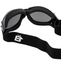 Birdz Eyewear Eagle Motorcycle Goggles (Black Frame/Smoke Lens)