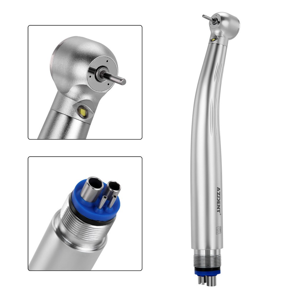 Dental High Speed E-generator LED Handpiece Air Turbine Triple Water Spray 4hole
