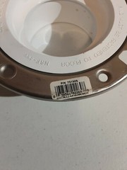 Genova 75150 4×3 Adjustable Closet Flange PVC with A Metal Ring New