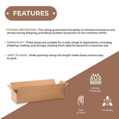 48 x 12 x 6″ Long Corrugated Boxes, ECT-32 Brown Shipping/Moving Boxes 20 Boxes