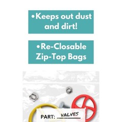 1000 Clear 4 Mil Reclosable Plastic Hang Hole Poly Bags 6 x 9″ with White Block