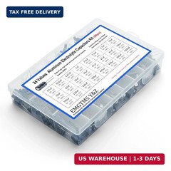 500pcs 24-Value Electrolytic Capacitor Assortment Kit (0.1uF-1000uF) | 10V 16V 2