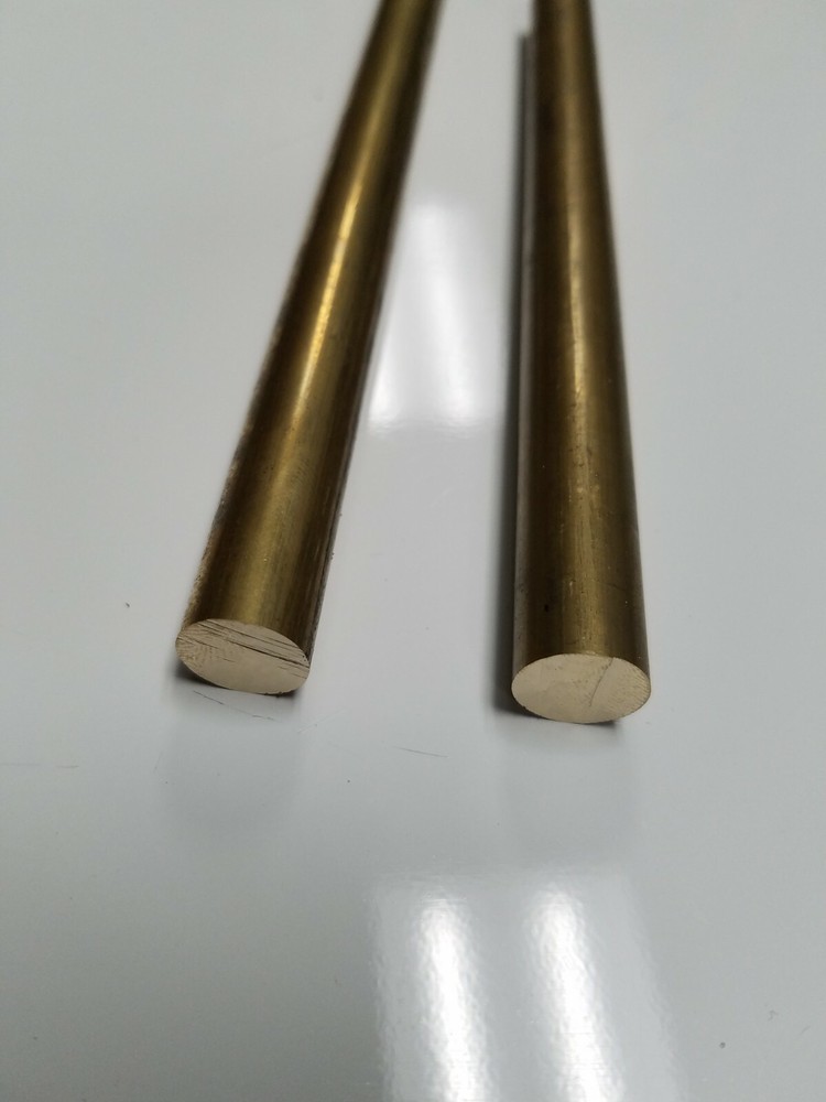 2 Pieces 1/2″ C360 BRASS SOLID ROUND ROD 11″ long New Lathe Bar Stock 1/2 Hard