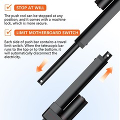 DC 12V Linear Actuator Heavy Duty 2″~40″ Long Stroke 6inch 8in 3000N Waterproof