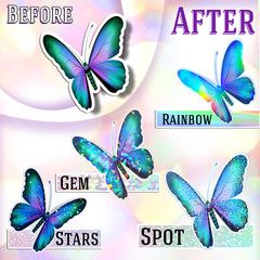 25 Mixed Koala Holographic Sticker Paper Clear Self-Adhesive Laminating Overlay