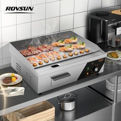 Commercial Electric Griddle,1600W Countertop Flat Top Grill, 22in Griddle Grill