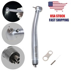 1-10 Dental LED E-generator Fiber Optic Handpiece 4Holes Air Turbine Rotor UDM