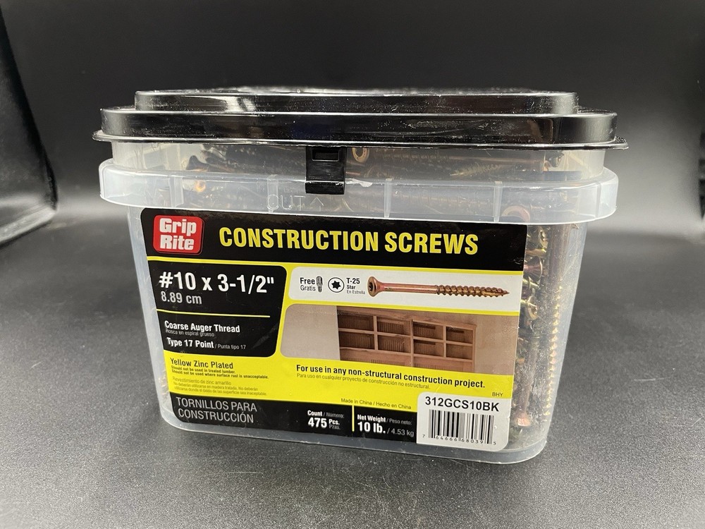 #10 X 3-1/2 In. Star Drive Dual Flat Head Coarse Thread Construction Screws 10 L