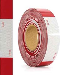 2”x50’ Reflective Conspicuity Tape DOT-C2 Approved Red/White for Trailers 1 Roll