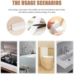 1/2/3.2M PVC Self-adhesive Sealing Tape Waterproof Oil-Proof Kitchen Sink Edge