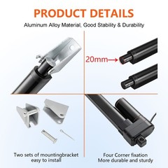 DC 12V Linear Actuator Heavy Duty 2″~40″ Long Stroke 6inch 8in 3000N Waterproof