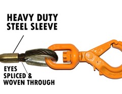 Wire Rope Steel Core Winch Cable 7/16″ x 150′ Self-Locking Swivel Hook Tow Latch