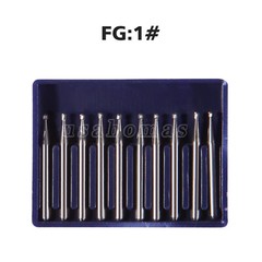 10PCS Dental Carbide Bur Round Ball High Speed Friction Grip FG #1 2 3 4 5 330