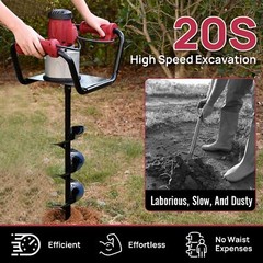 1500W Electric Post Hole Digger Earth Auger with 6″” Digging Auger Bit