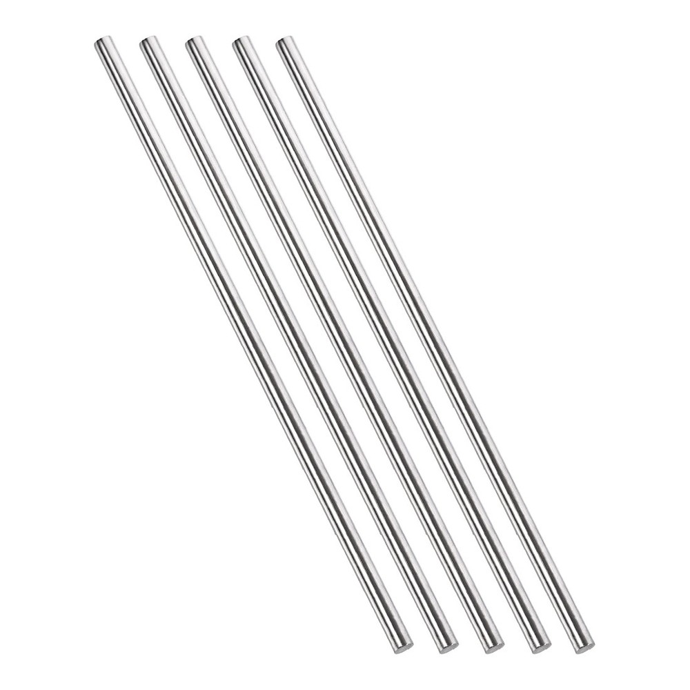 5 Pcs 5mm x 300mm Solid Round Rod for DIY Craft 304 Stainless Steel