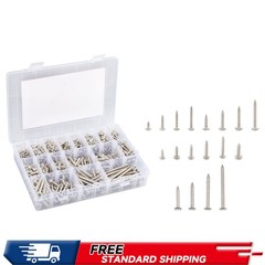 (304) Stainless Flat Self-Tapping Screws 780pcs #4#6#8#10 Assortment Kit