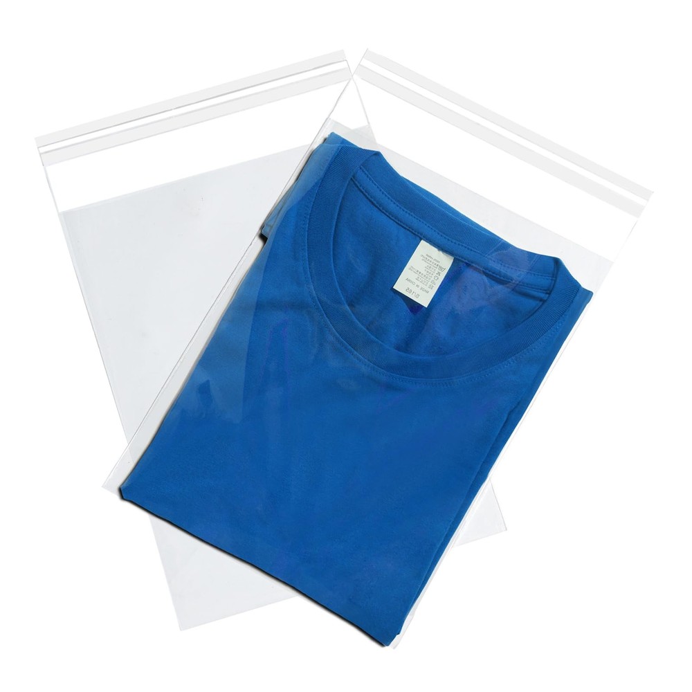 100 Count 10×13 Inch Clear Poly Bags Packaging Clothing Self Seal Cellophane