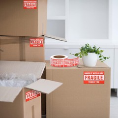3″ x 5″ Fragile Stickers Fragile Labels Handle with Care Self Adhesive 500/Roll