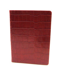United States Travel Journal 6″ Soft Leather Cover Graphic Image 1995 Croc RED