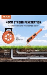 VEVOR Pipe Blockage Detector Locators 100ft/30m Waterproof for PVC Plastic Metal