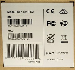YEALINK OOMA 530 0263 100 MODEL SIP T21P E2 Enterprise IP PHONE SIP-T21P