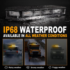 16.5 Inch Roof Top Beacon Emergency Strobe Light 56 LED Magnetic Warning Caution