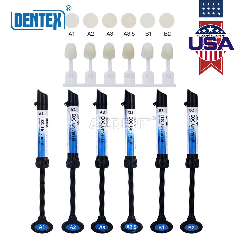 USPS DX Dental Universal Curing Light Composite Resin Shade A1 A2 A3 A3.5 B1