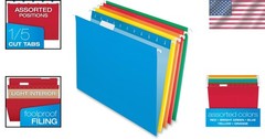 Customizable 25 Pack Hanging File Folders – Eco-friendly & Stylish Color Options
