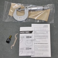 Mitutoyo Micrometer 114-161, 3 Flute, V-Anvil, 1-15mm, 0.01mm Grad., +/-0.004mm