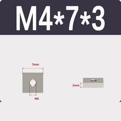 M3 M4 M5 M6 M8 M10 M12 A2 Stainless Steel Square/Rectangle Nuts Thin Type DIN562
