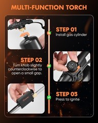 Saker Propane Torch Weed Burner – 45,000 BTU Flame Thrower with 30″ Curved Handl