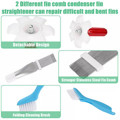 5in1 Air Conditioner Fin Cleaner Set Fin Comb Condenser Straightener Clean Brush