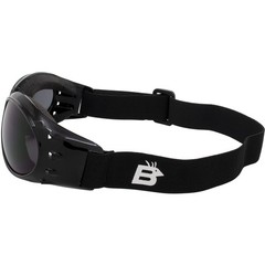 Birdz Eyewear Eagle Motorcycle Goggles (Black Frame/Smoke Lens)