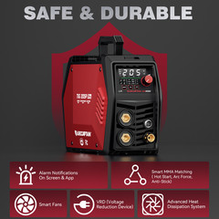ARCCAPTAIN TIG205P Pro Welder 5-in-1 DC TIG/Stick Machine APP Control 120V/240V