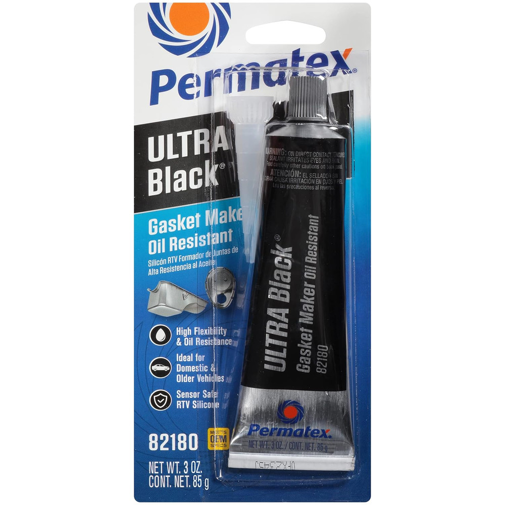 Permatex 82180 Ultra Black Maximum Oil Resistance RTV Silicone Gasket Maker, Sen