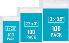 Small Plastic Bags, 300 PCS Mini Baggies, 3 Assorted Sizes, Transparent Jewel…