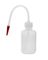 Wash Bottle, 125ml – Polyethylene – Flexible Delivery Tube – Eisco Labs