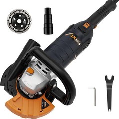 MAXXT 5″ Concrete Grinder, 1500W, 14A, 7-Speed, Diamond Disc, Polishing Kit