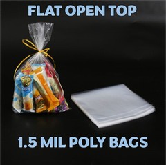 12×20″ Clear Poly Bags Lay-Flat Open Top End 1.5-Mil Case LDPE Plastic Packaging