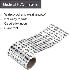 1-10000 Self Adhesive Consecutive Number Inventory Labels Stickers Waterproof