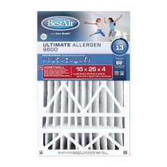 Bestair Hw1625-13R Ac Furnace Air Filter 16 X 25 X 4 Merv 13 Removes Allergens